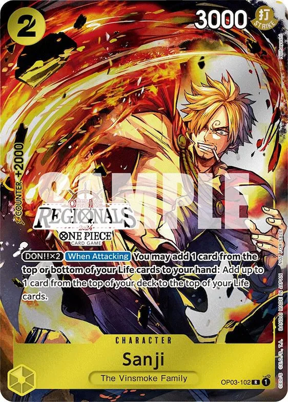 Sanji (Offline Regional 2024) [Participant] #op3-102 – One Piece Promotion Cards