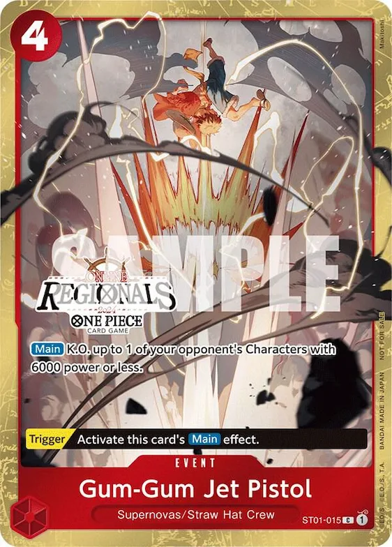 Gum-Gum Jet Pistol (Online Regional 2024) [Participant] #st1-015 – One Piece Promotion Cards