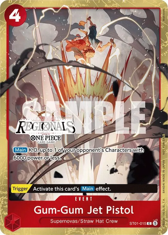 Gum-Gum Jet Pistol (Offline Regional 2024) [Participant] #st1-015 – One Piece Promotion Cards