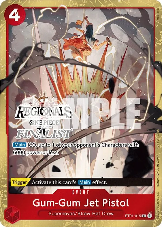 Gum-Gum Jet Pistol (Offline Regional 2024) [Finalist] #st1-015 – One Piece Promotion Cards