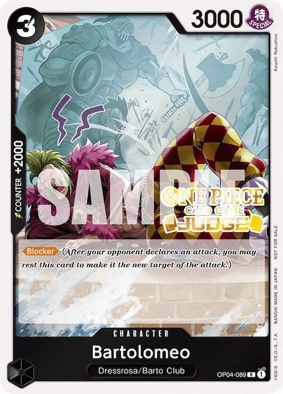 Bartolomeo (Judge Pack Vol. 3) #op4-089 – One Piece Promotion Cards