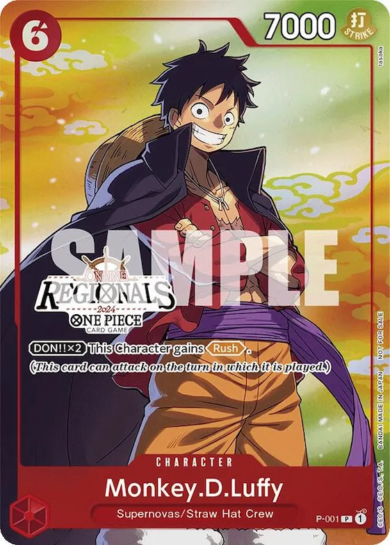 Monkey.D.Luffy (001) (Online Regional 2024 Vol. 2) [Participant] #p-001 – One Piece Promotion Cards