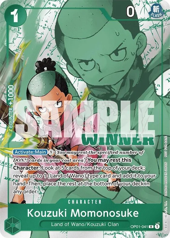 Kouzuki Momonosuke (Winner Pack Vol. 7) #op1-041 – One Piece Promotion Cards