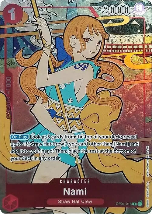 Nami (English Version 1st Anniversary Set) #op1-016 – One Piece Promotion Cards