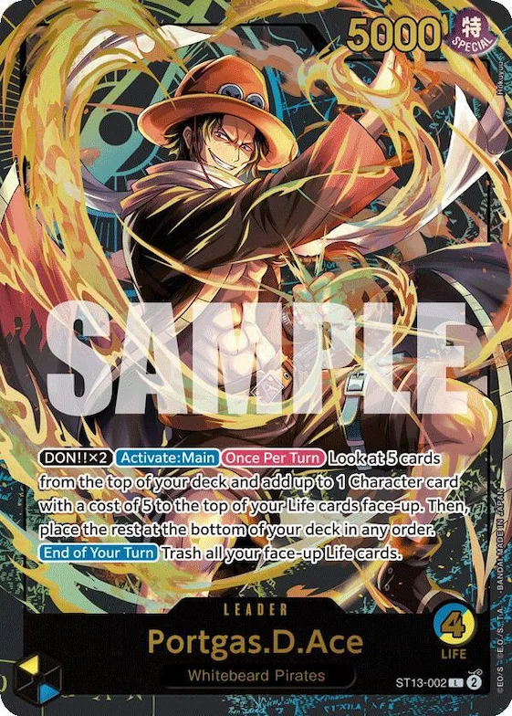 Portgas.D.Ace (Premium Card Collection -Leader Collection-) #st13-002 – One Piece Promotion Cards