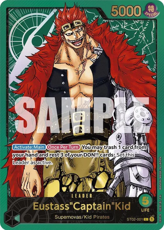 Eustass"Captain"Kid (Premium Card Collection -Leader Collection-) #st2-001 – One Piece Promotion Cards