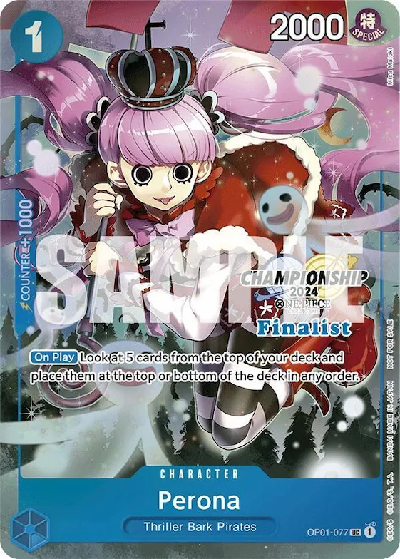 Perona (Championship 2024 Finalist Card Set) #op1-077 – One Piece Promotion Cards
