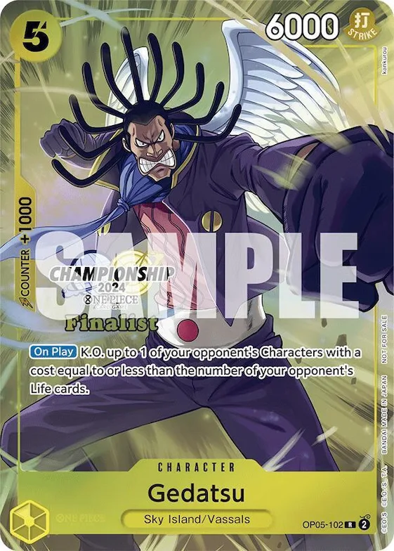 Gedatsu (Championship 2024 Finalist Card Set) #op5-102 – One Piece Promotion Cards