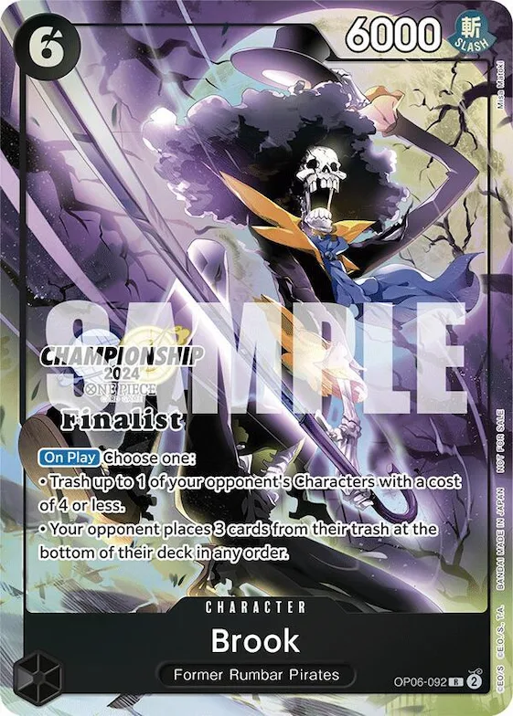 Brook (Championship 2024 Finalist Card Set) #op6-092 – One Piece Promotion Cards