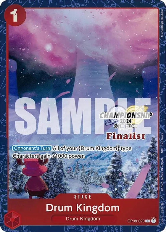Drum Kingdom (Championship 2024 Finalist Card Set) #op8-020 – One Piece Promotion Cards