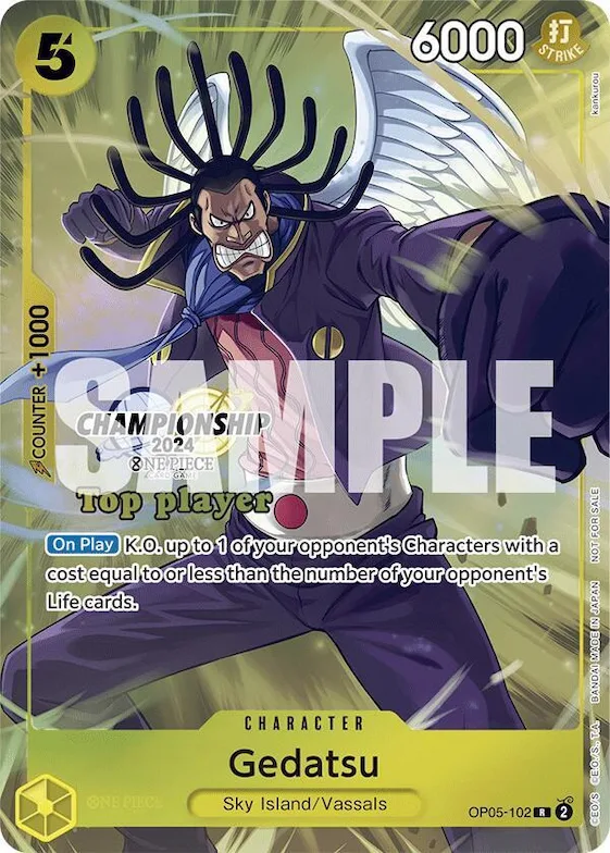Gedatsu (Championship 2024 Top Player Pack) #op5-102 – One Piece Promotion Cards