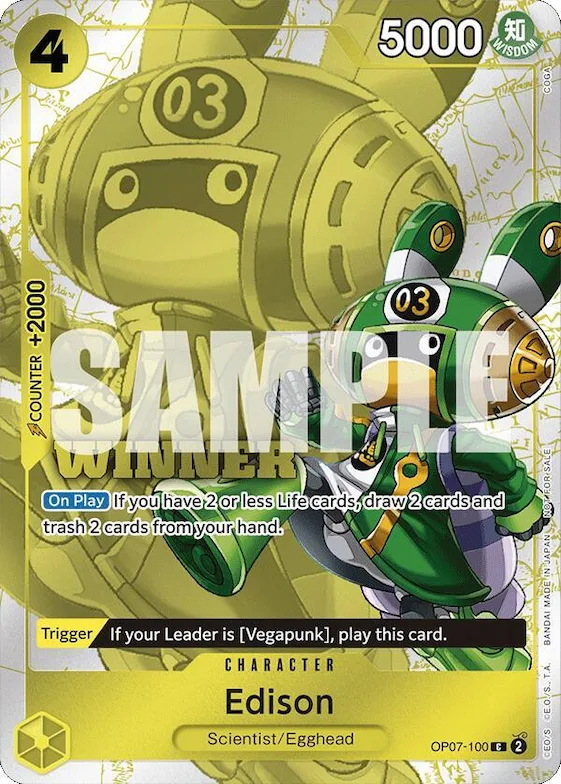Edison (Winner Pack 2024 Oct.-Dec.) #op7-100 – One Piece Promotion Cards