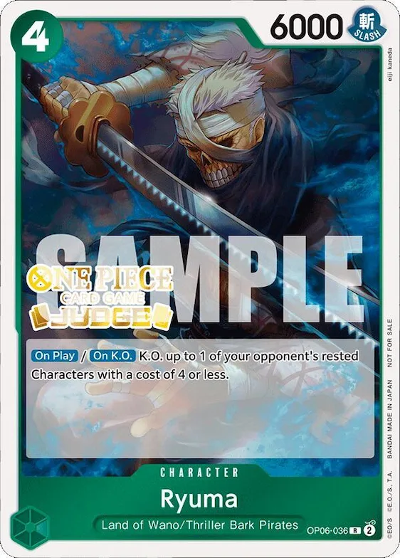 Ryuma (Judge Pack Vol. 4) #op6-036 – One Piece Promotion Cards