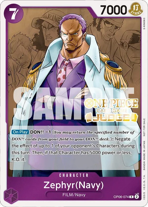 Zephyr (Navy) (Judge Pack Vol. 4) #op6-074 – One Piece Promotion Cards