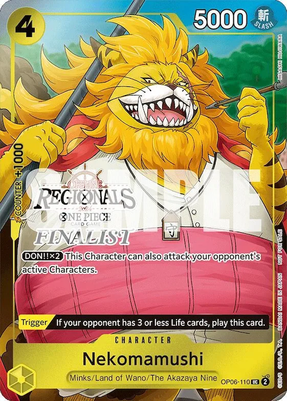 Nekomamushi (Offline Regional 2024 Vol. 3) [Finalist] #op6-110 – One Piece Promotion Cards