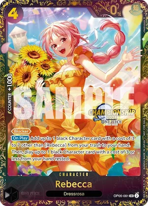 Rebecca (October Championship 2024 Online Regional) #op5-091 – One Piece Promotion Cards