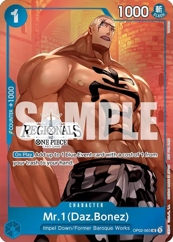 Mr.1 (Daz.Bonez) (Online Regional 2024 Vol. 3) #op2-063 – One Piece Promotion Cards