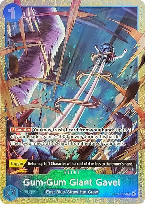 Gum-Gum Giant Gavel (Premium Card Collection -Best Selection Vol. 2-) #op3-055 – One Piece Promotion Cards