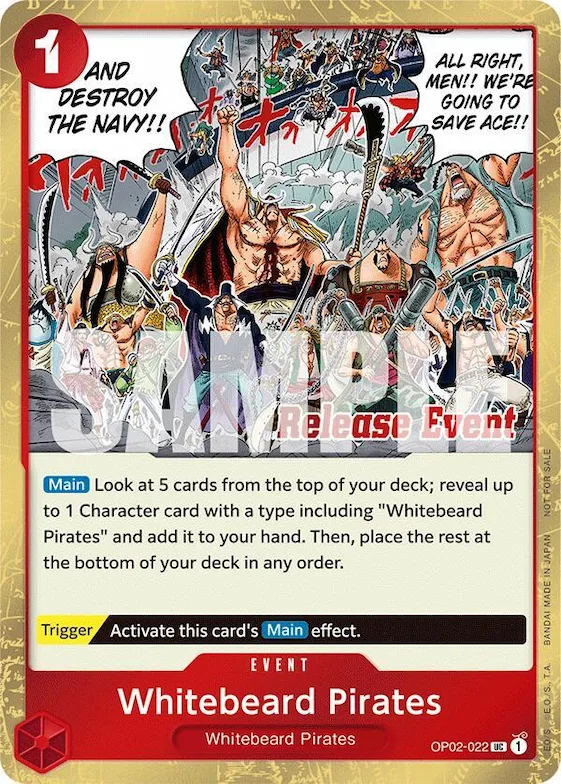 Whitebeard Pirates (ST15 - ST20 Release Event Winner Pack) #op2-022 – One Piece Promotion Cards