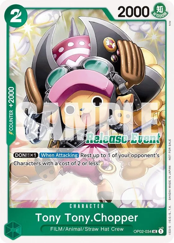 Tony Tony.Chopper (ST15 - ST20 Release Event Winner Pack) #op2-034 – One Piece Promotion Cards