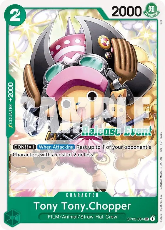 Tony Tony.Chopper (ST15 - ST20 Release Event Pack) #op2-034 – One Piece Promotion Cards