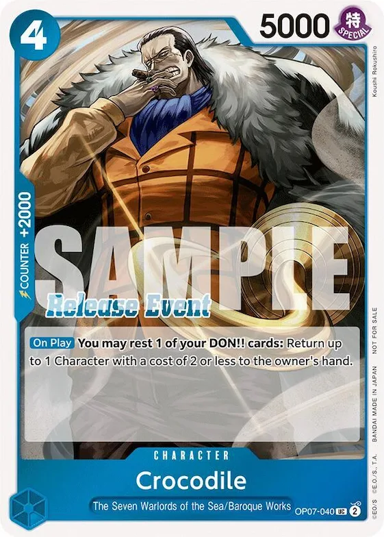 Crocodile (ST15 - ST20 Release Event Winner Pack) #op7-040 – One Piece Promotion Cards