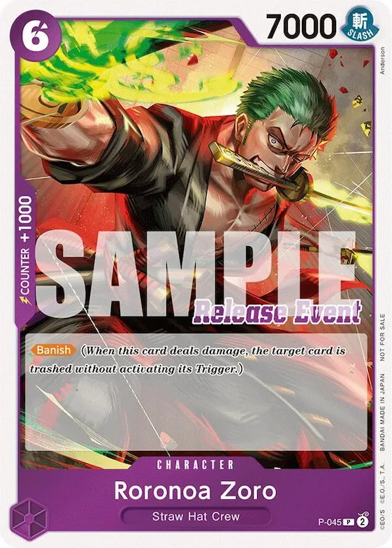 Roronoa Zoro (ST15 - ST20 Release Event Winner Pack) #p-045 – One Piece Promotion Cards