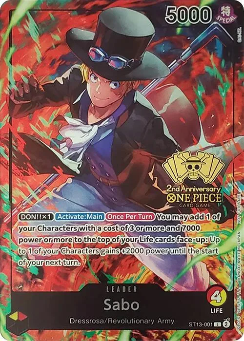 Sabo (2nd Anniversary Tournament) #st13-001 – One Piece Promotion Cards