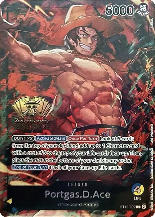 Portgas.D.Ace (2nd Anniversary Tournament) #st13-002 – One Piece Promotion Cards