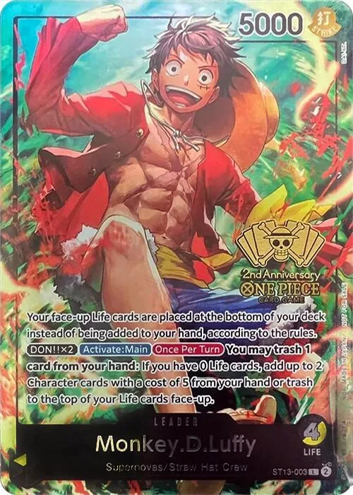 Monkey.D.Luffy (2nd Anniversary Tournament) #st13-003 – One Piece Promotion Cards