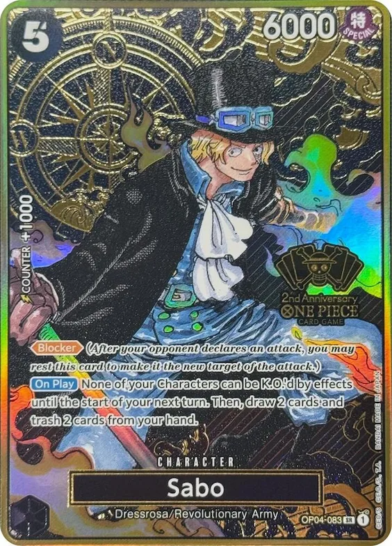 Sabo (One Piece Japanese Version 2nd Anniversary Set) #op4-083 – One Piece Promotion Cards