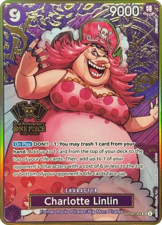 Charlotte Linlin (One Piece Japanese Version 2nd Anniversary Set) #op8-069 – One Piece Promotion Cards