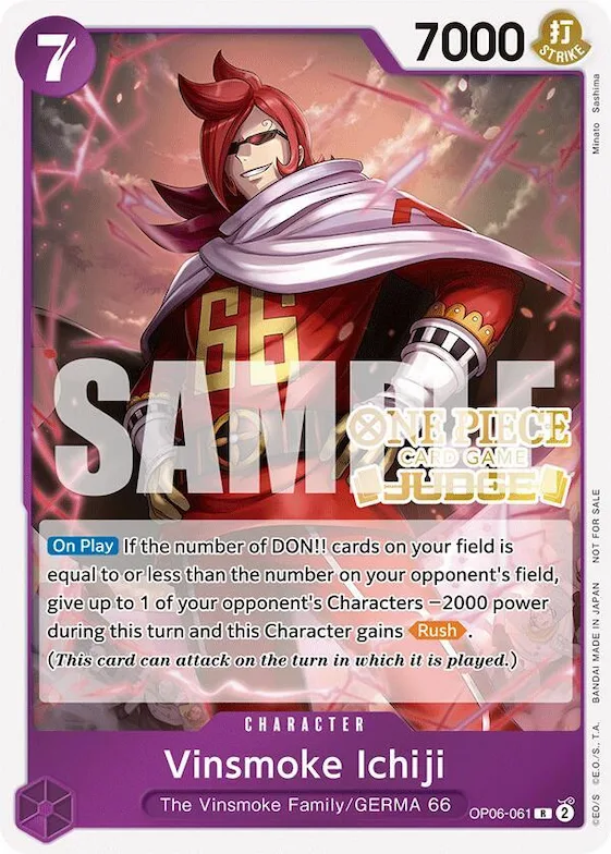 Vinsmoke Ichiji (Judge Pack Vol. 5) #op6-061 – One Piece Promotion Cards