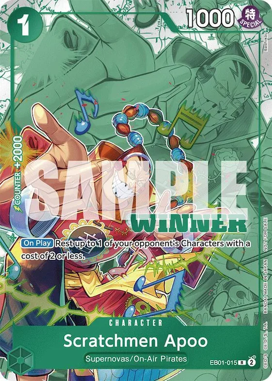 Scratchmen Apoo (Winner Pack 2025 Vol. 2) #eb1-015 – One Piece Promotion Cards