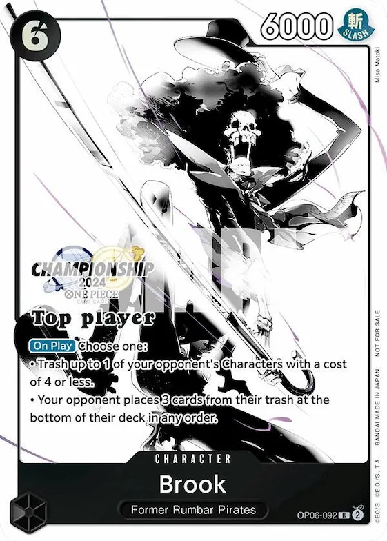 Brook (Championship 2024 Top Player Pack Vol. 2) #op6-092 – One Piece Promotion Cards