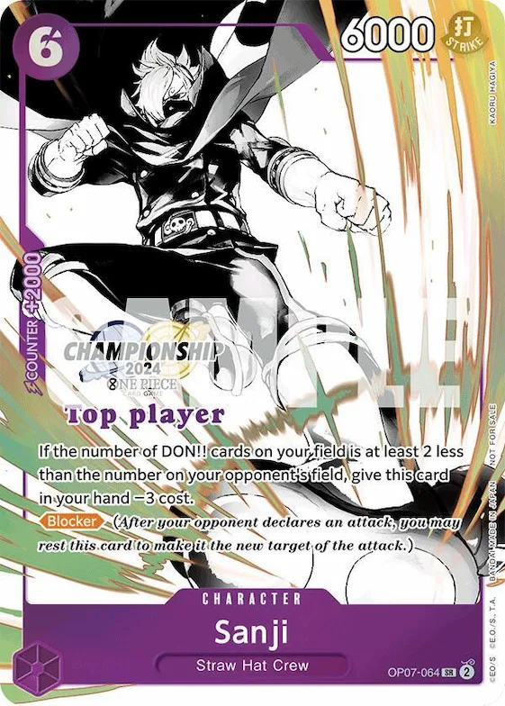 Sanji (Championship 2024 Top Player Pack Vol. 2) #op7-064 – One Piece Promotion Cards