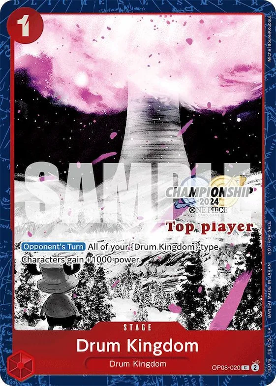 Drum Kingdom (Championship 2024 Top Player Pack Vol. 2) #op8-020 – One Piece Promotion Cards