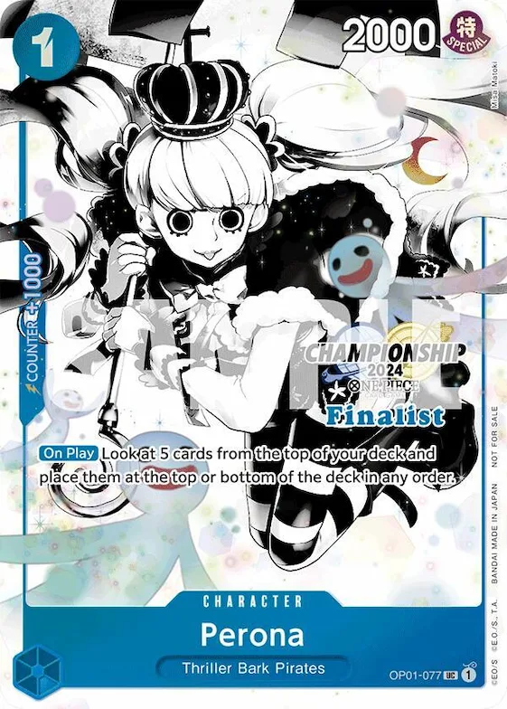 Perona (Championship 2024 Finalist Card Set Vol. 2) #op1-077 – One Piece Promotion Cards