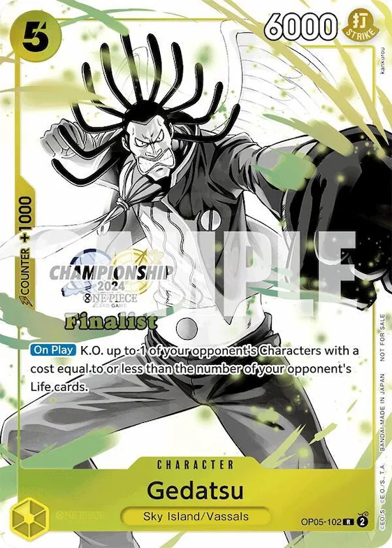 Gedatsu (Championship 2024 Finalist Card Set Vol. 2) #op5-102 – One Piece Promotion Cards