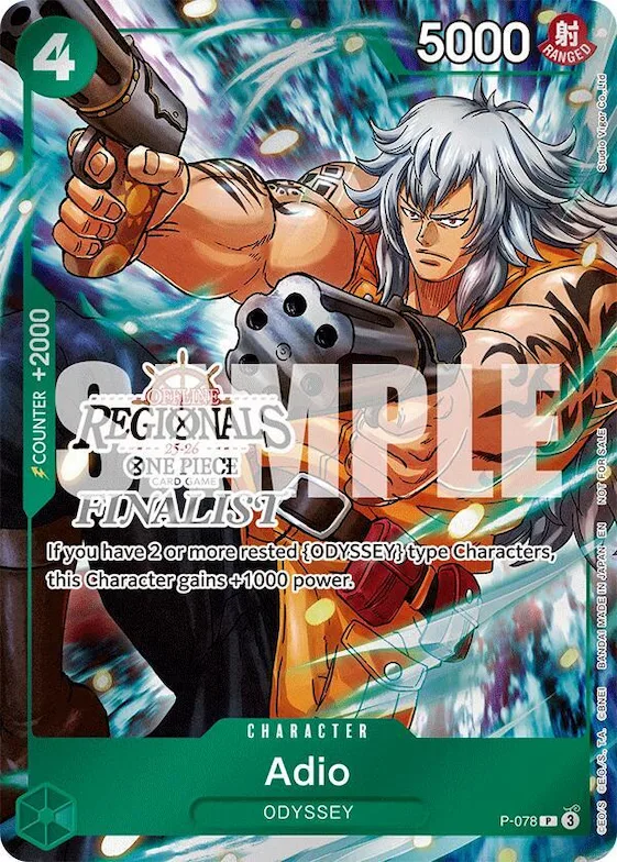 Adio (Offline Regional Finalist Card Set 2025 Vol.1) #p-078 – One Piece Promotion Cards