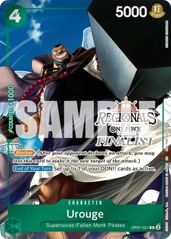 Urouge (Offline Regional Finalist Card Set 2025 Vol.1) #op7-021 – One Piece Promotion Cards