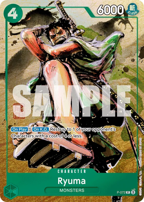 Ryuma (Oda Stamped Signature) (Premium Card Collection -Best Selection Vol. 3-) #p-072 – One Piece Promotion Cards