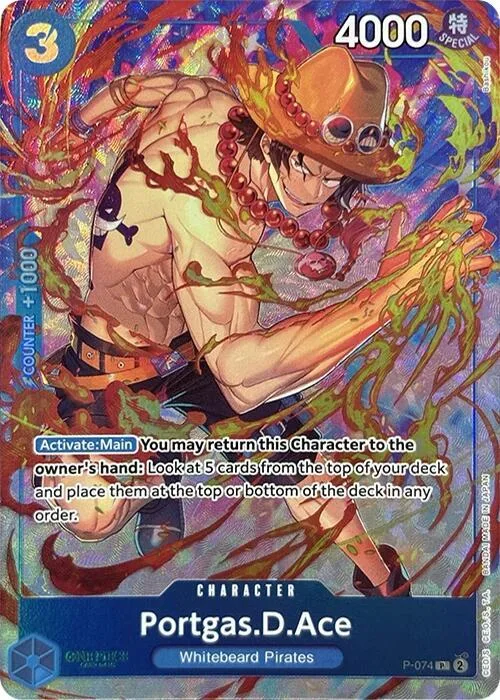 Portgas.D.Ace (Premium Card Collection -Best Selection Vol. 3-) #p-074 – One Piece Promotion Cards