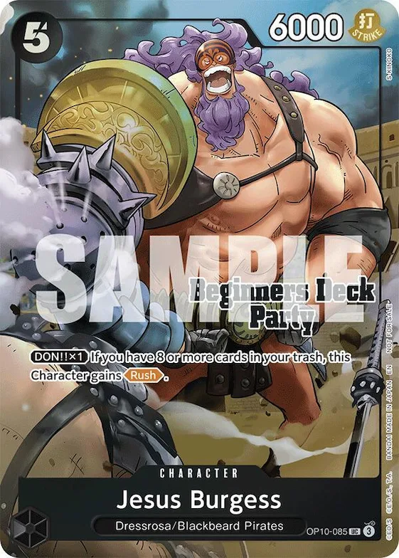 Jesus Burgess (Beginners Deck Party [ST-23] - [ST-28] Winner Pack) #op10-085 – One Piece Promotion Cards