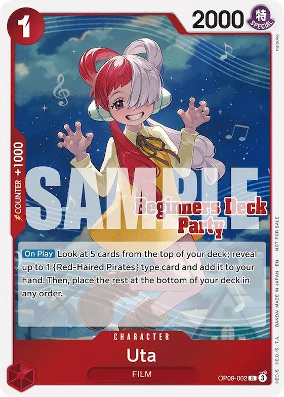 Uta (Beginners Deck Party [ST-23] - [ST-28] Participation Pack) #op9-002 – One Piece Promotion Cards