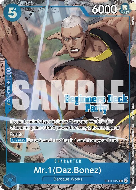 Mr. 1 (Daz.Bonez) (Beginners Deck Party [ST-23] - [ST-28] Winner Pack) #eb1-027 – One Piece Promotion Cards