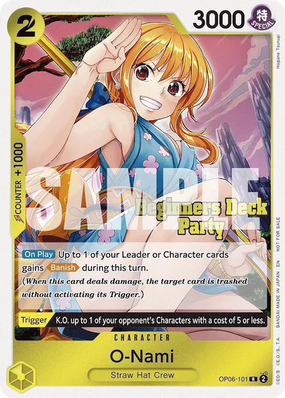 O-Nami (Beginners Deck Party [ST-23] - [ST-28] Participation Pack) #op6-101 – One Piece Promotion Cards