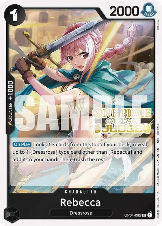 Rebecca (Judge Pack Vol. 6) #op4-092 – One Piece Promotion Cards