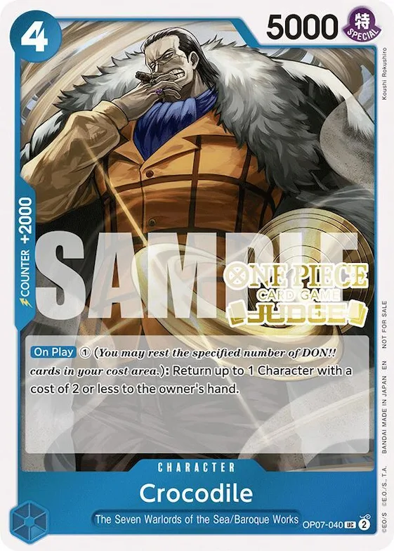 Crocodile (Judge Pack Vol. 6) #op7-040 – One Piece Promotion Cards