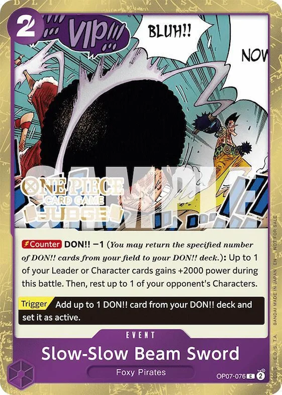 Slow-Slow Beam Sword (Judge Pack Vol. 6) #op7-076 – One Piece Promotion Cards